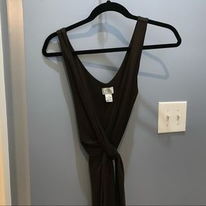 Chocolate brown wrap dress
